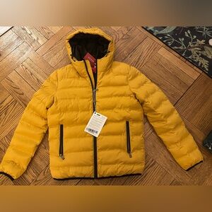 NWT Guess Yellow Puffer Jacket Size XS